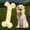 Cotton Rope Dog Toy Bone Shaped Puppy Teething Chew Toy Natural Cotton Thread Braided Rope Toy For Small Dogs Teething Cleaning