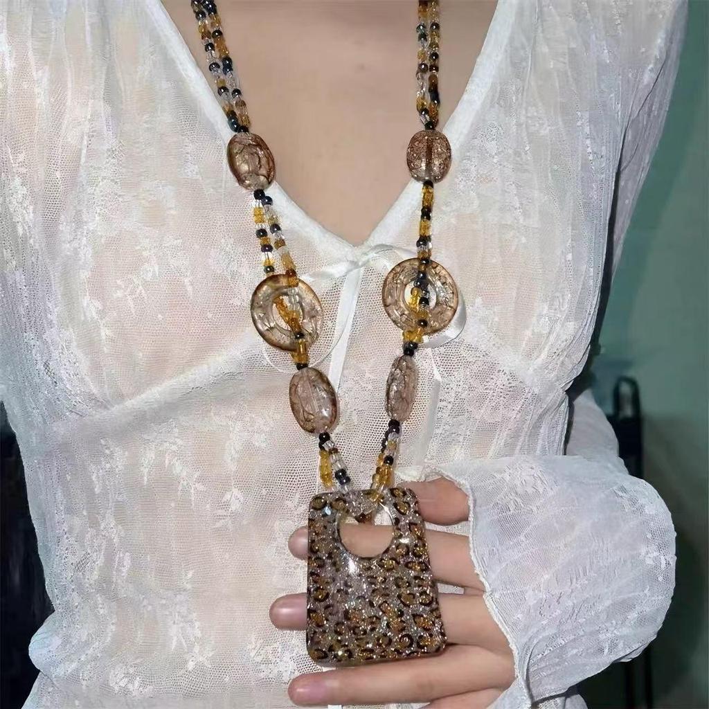 Y2K Spicy Girl Dark Star Leather Choker Necklace - Pure Desire Clavicle Chain