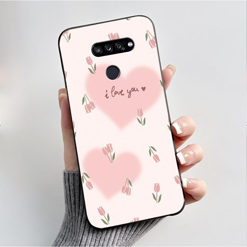 Weiche Hülle für LG K50S K40S Handyhülle LMX540HM LM-X540 LMX430HM LM-X430 Modischer Schmetterling Blume Schwarzer Silikon-Stoßfänger Abdeckung