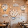9PCS/SET Watercolor Hot Air Balloon Wall Decor Cartoon Nursery Wall Art Sticker  Baby Room