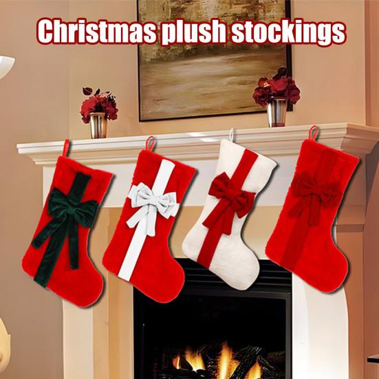 Christmas Stockings 18 Inch Large Fireplace Hanging Stockings with Bow for