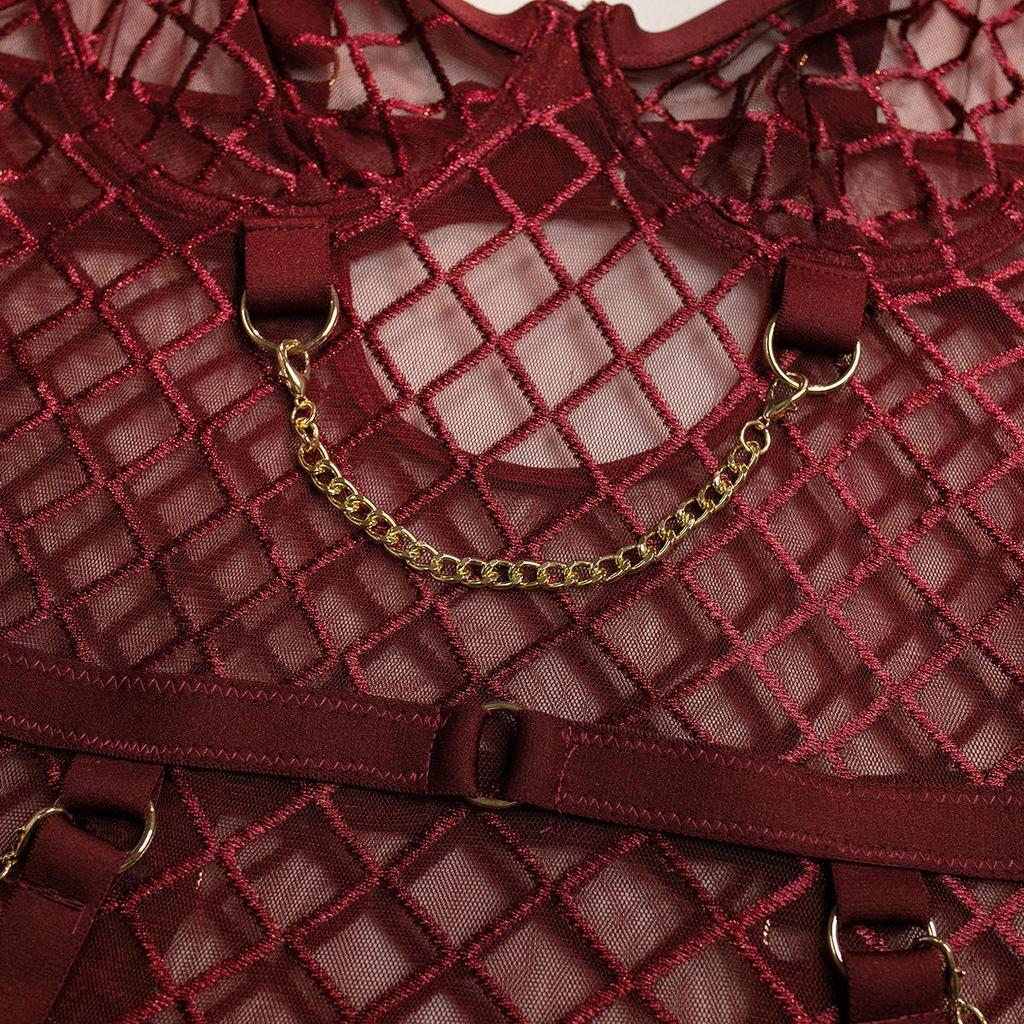 Hot Selling Erotic Large Mesh Underwire Lingerie Bodysuit - Comfortable, Slimming Design for Women