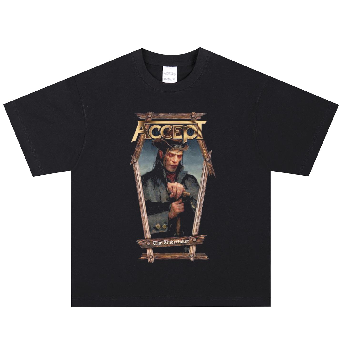 Accept T-Shirt, Soft Fabric Casual Daily Wear XL