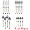4/6/8/16/24pcs Laguiole Ivory-colored-colored Dishware Collection Stainless-steel Steak Knives Meal Forks Tablespoons Teaspoon Korean Silverware
