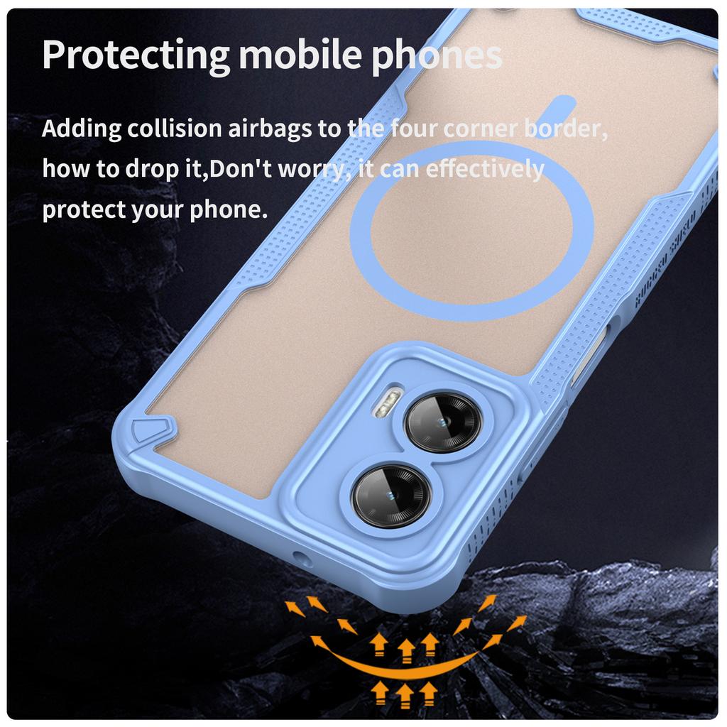 For Motorola Moto G35 5G Magnetic Case TPU + PC Phone Back Cover