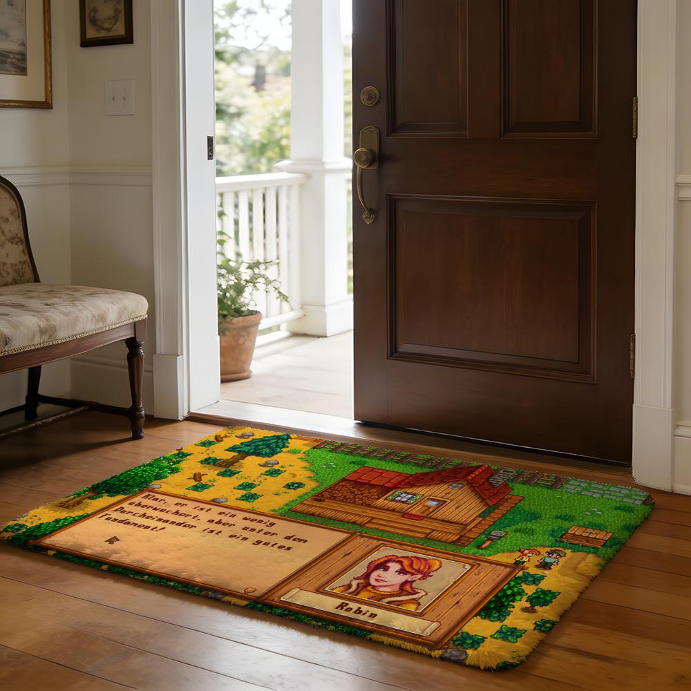 Floor Mat Soft Flannel Rug Non Slip Absorbent Mat for Bathroom Bedroom Home Decor Hot Anime S Stardew V Valley