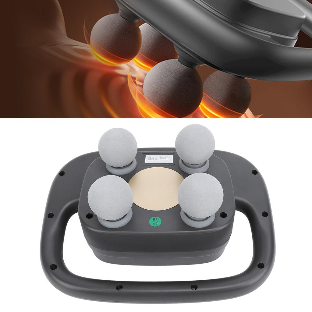 Handheld Massager Deep Tissue 4 Heads Electric Body Massager Tool for Muscles Back Neck Shoulder Leg with 3 Levels 3 Modes