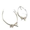 Super Fee Fijn Flits Zilveren Strik Ketting Dames Licht Luxe Elegant Lief Temperament Mode Veelzijdig Nekketting Sleutelbeenketting