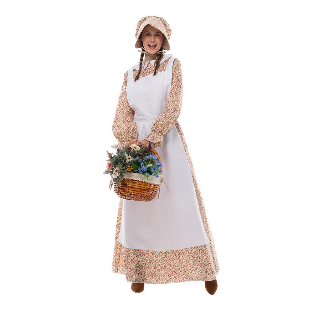 Halloween Rural Girls Costume For Women With Polyester Fabric And Fairy Tale Style For Cosplay Enthusiasts