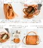 ZUCCHERO Women's Genuine Leather Crossbody Bag, 2-Way, Brown, Bucket-Shaped Shoulder Bag, 48797