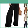 Pants Wide For Leg Women High Wasited Baggy Palazzo Pants Casual Pull On Bell Bottom Smocked Elastic Waist Pants