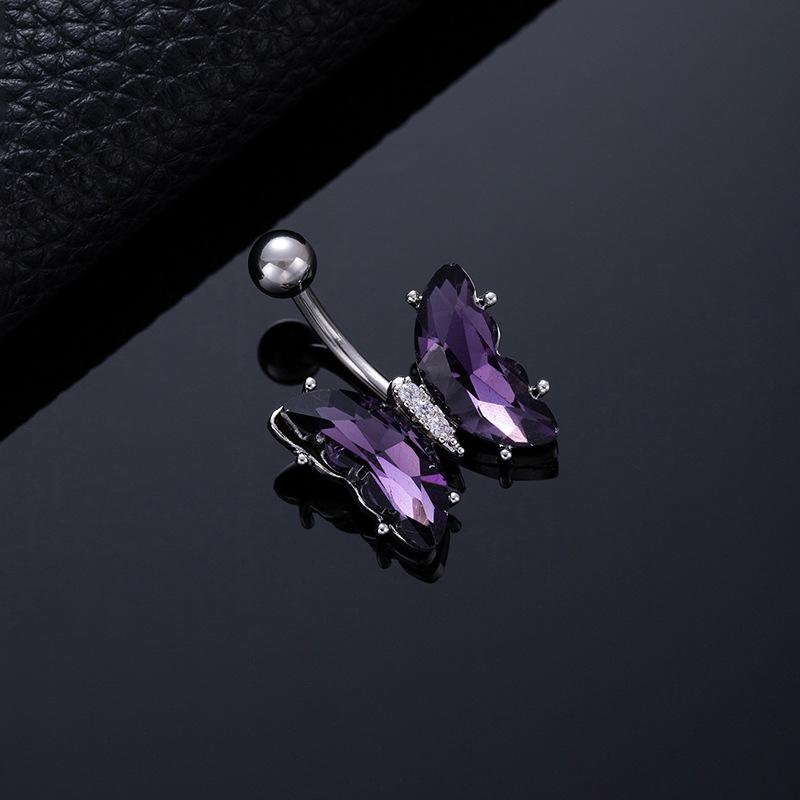 Stainless Steel Butterfly Belly Button Ring Navel Piercing Ring For Women Girls Sexy Belly Piercing Ring Body Jewelry