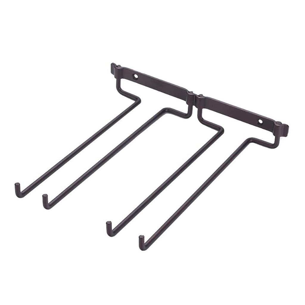 Hanging Wine Glass Rack Wall Mount Metal Wine Glass Storage Hanger Stemware Holder Rack Wine Glass Holder for Kitchen