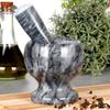 Black metal pot stand RADKA 22.5 cm