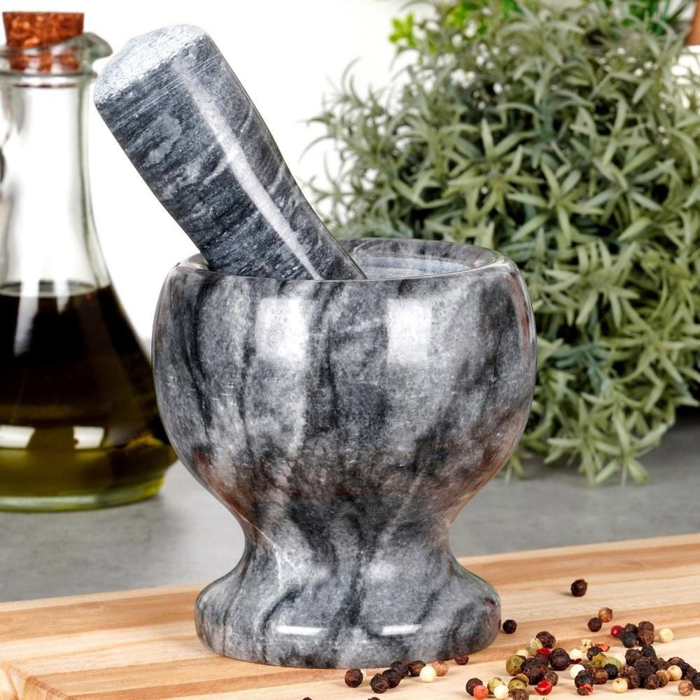 Black metal pot stand RADKA 22.5 cm