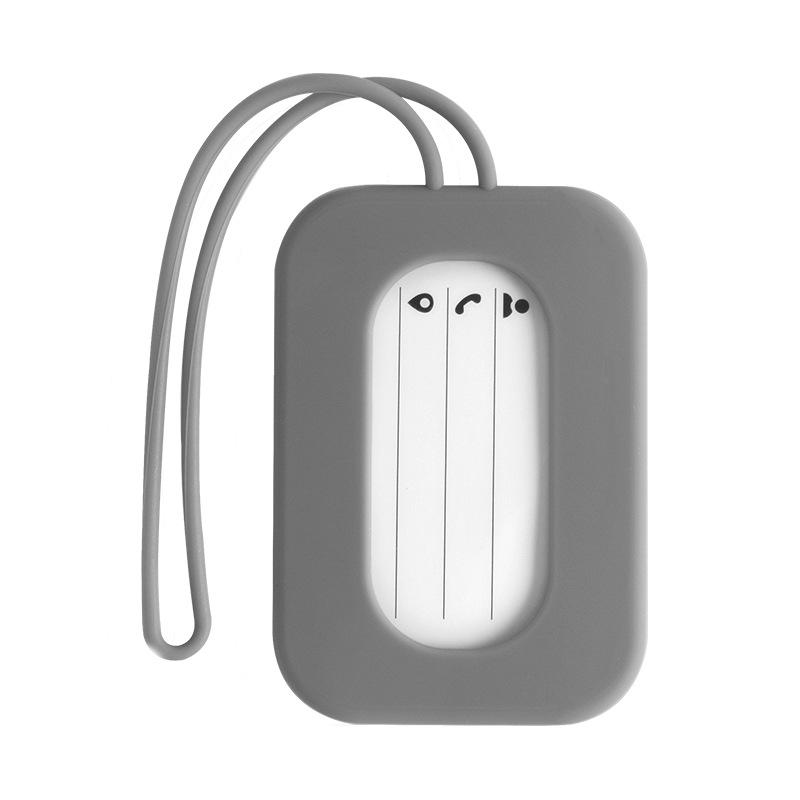 Solid Color Luggage Tag Luggage Identification Tag Anti-lost Identification Tag Silicone Name Tag Listing Suitcase Boarding Pass