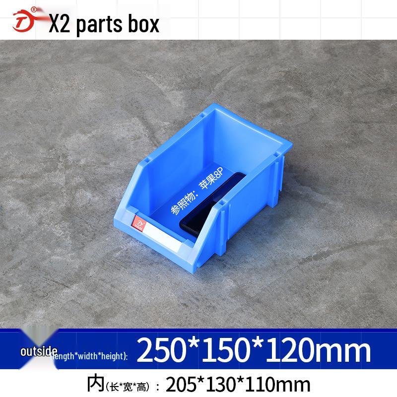 Thickened Tool and Parts Storage Box with Slanted Mouth