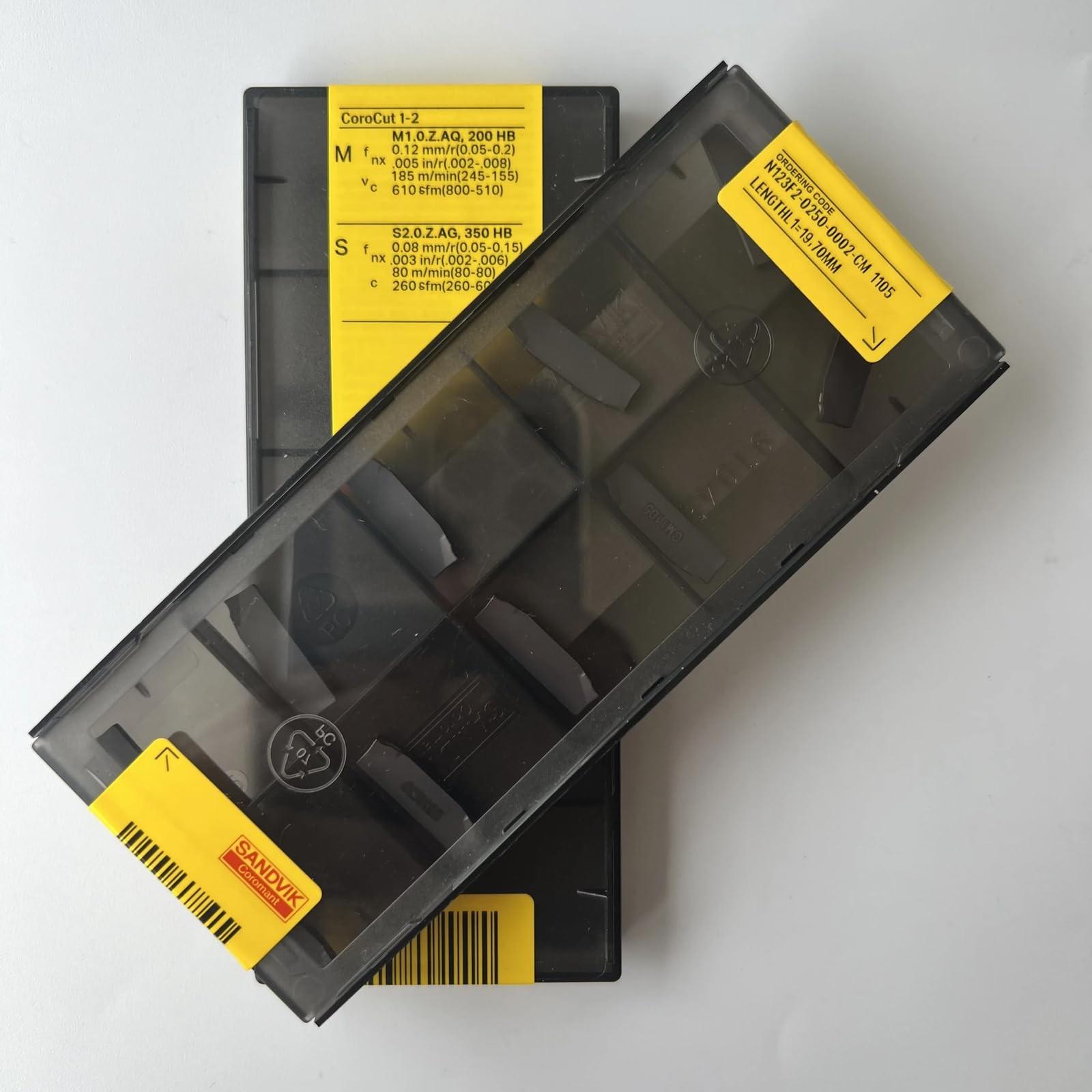

Original Sandvik / N123F2-0250-0002-CM 1105 CNC lathe carbide blade tool 10 Pcs
