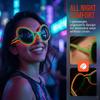 LED-Brille in Alien-Form, blinkend, Halloween Cosplay Brille, Cosplay Zubehör