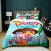 Cartoon Cute D-Dora Bedding Set 3Pcs Anime Duvet Cover Set 3D Digital Print For Girls Kids Boy Girl Bed Home Textile