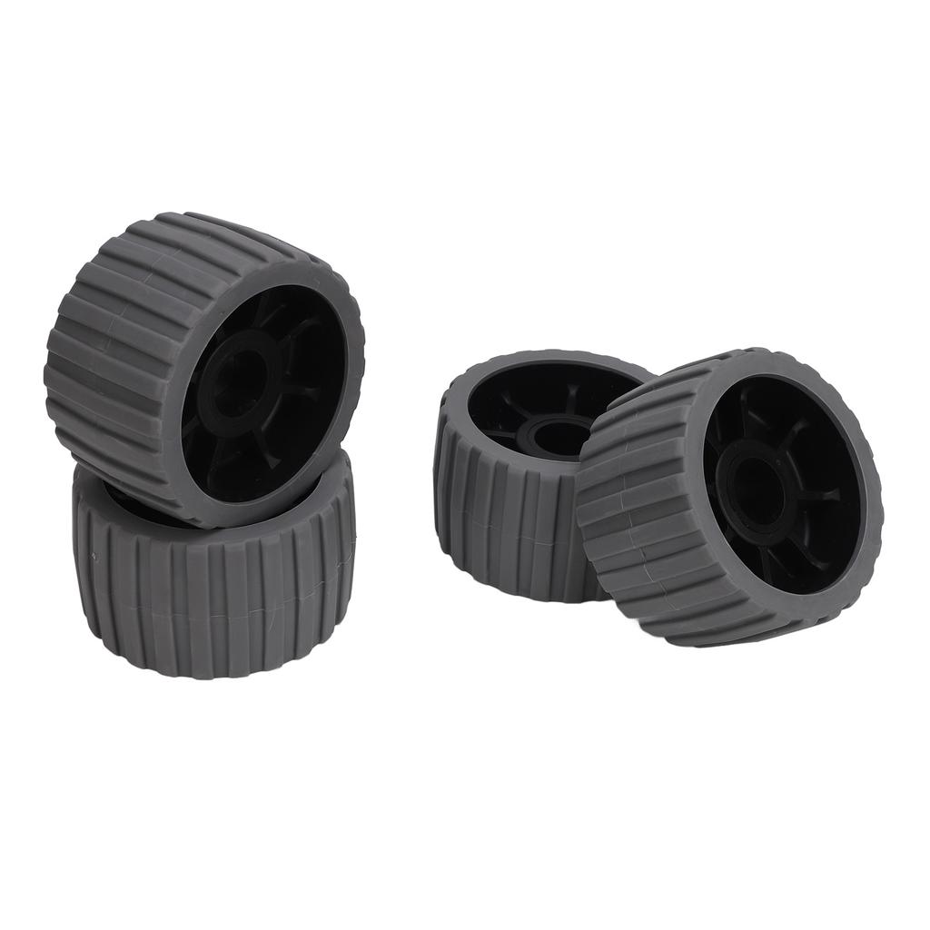 4 ks přívěsné kladky odolné vůči vysokým teplotám, polypropylenové žebrované kladky pro lodní přívěsy 125 x 73 x 30 mm