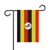 Drapeau - Ouganda - 32 X 47.5 Cm - Polyester - Impression Recto/verso - Jardin Extérieur