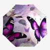 1pc Butterfly Floral Automatic Open/Close Umbrella with Folding Feature Compact Travel Umbrella, Lightweight Design, for Commuting060