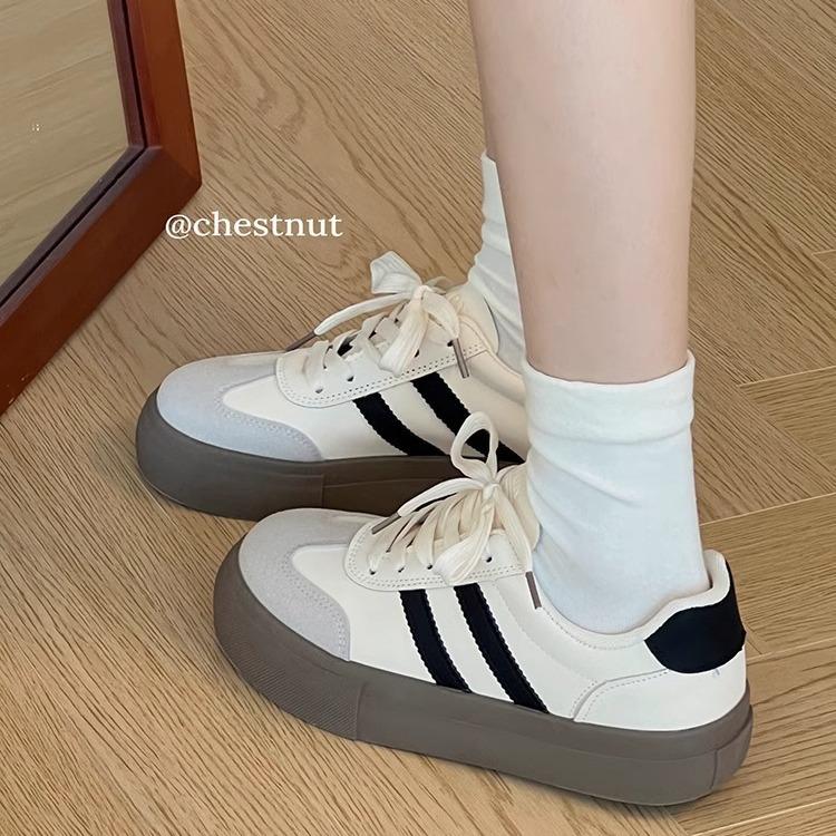 New Forrest Gump shoes women's shoes 2025 popular spring ultra-light and thin board shoes casual sports shoes platform white German training shoes