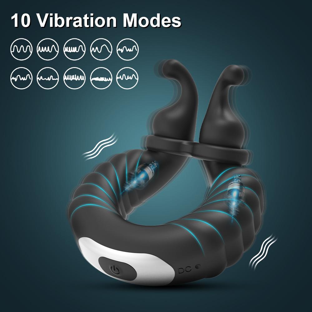 Vibrierender Penisring, Penisring mit 10 Vibrationsmodi, Sexspielzeug für Erwachsene für Männer, G-Punkt-Klitorisvibrator für Paare, Sex für Erwachsene