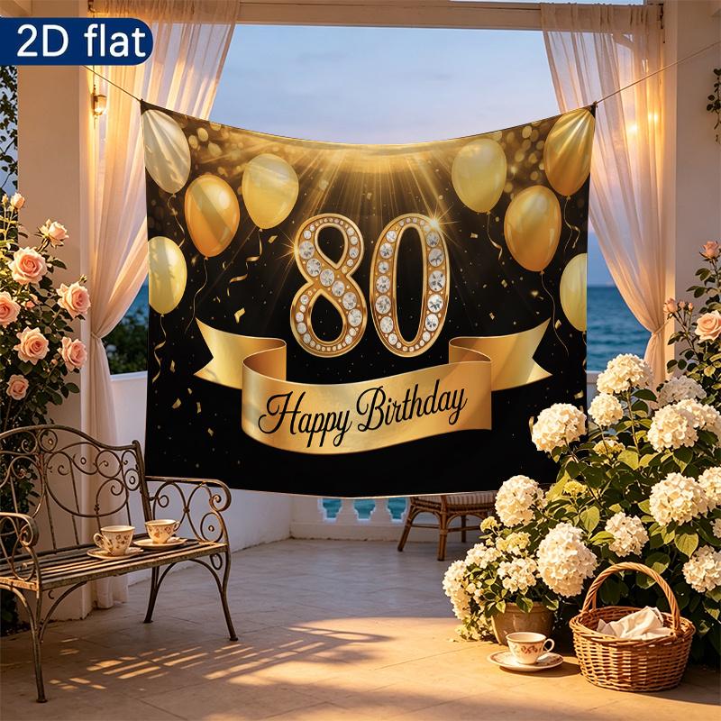 Party Backdrop Birthday Wedding Balloon 80 Photo Booth Background Front Door Decor