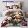 Vintage Floral Bird Pattern Bedding Quilt Set Quilt Cover Pillowcase Home Decoration Gift (1 * duvet cover + 2 * pillowcase, without core)