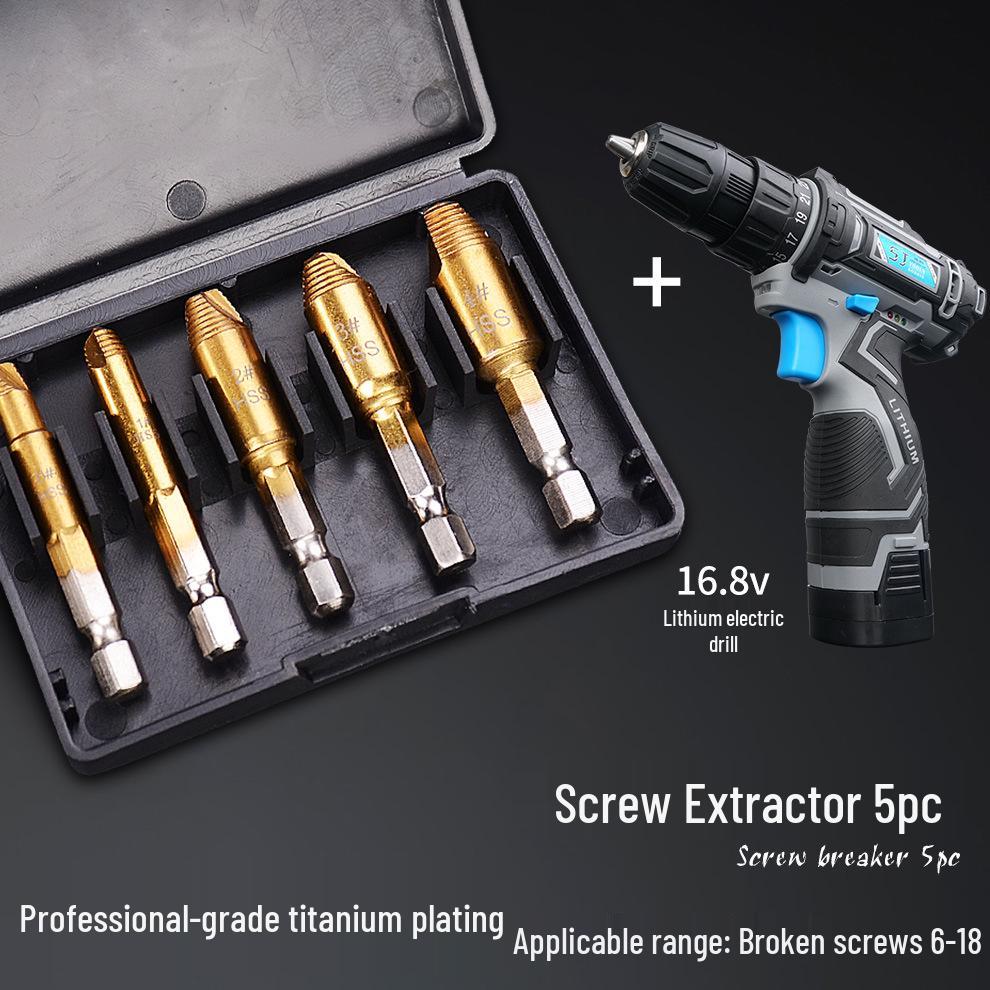 High-Strength Universal Screw Extractor for Stripped or Broken Screws
