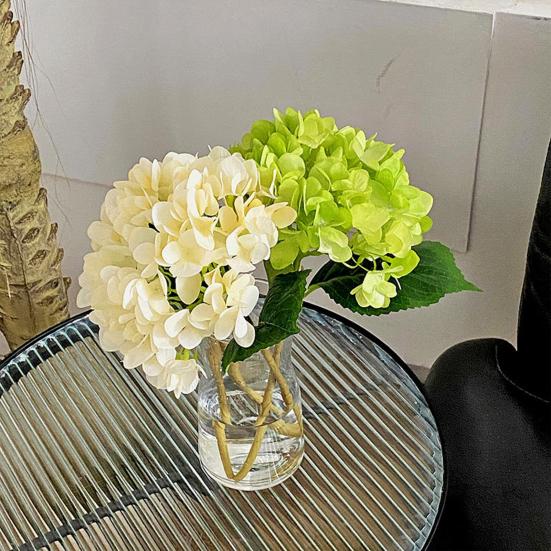 Yousheng Artificial Hydrangea Flowers Faux Hydrangea Blooms with Stem UV Resistant Artificial Flowers for Outdoors Vase Wedding Bouquets Centerpieces