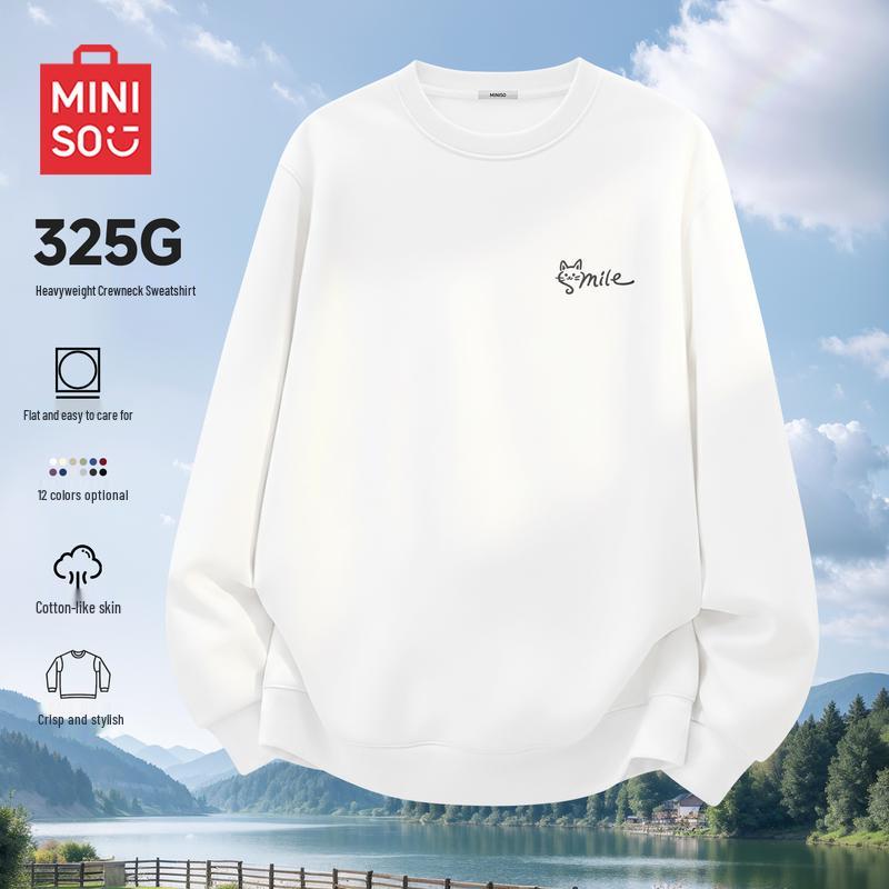 MINISO Men's Heavyweight Crewneck Sweatshirt