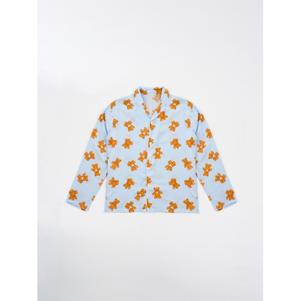 

Daiso [публичный] Топ с длинным рукавом из вискозы с узором L синий