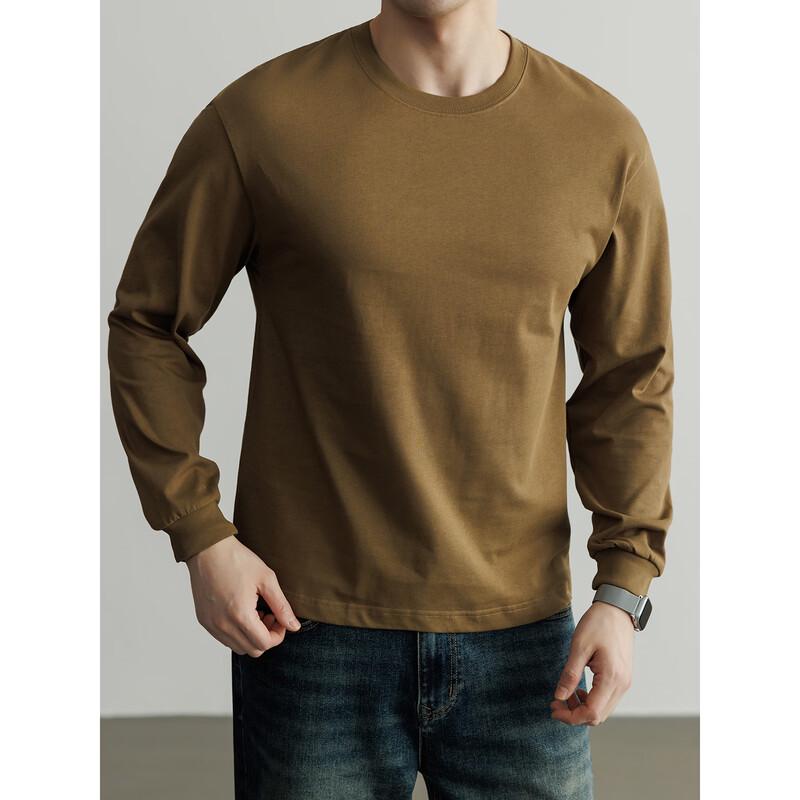 Men's 100% Cotton Long Sleeve Round Neck T-Shirt
