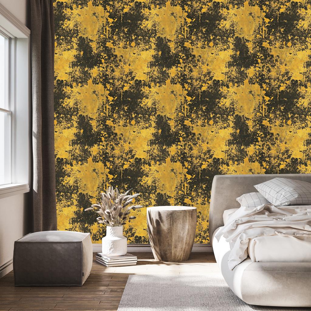 Aged Gold Wallpaper Gold, Ochre and Brown for Living Room and Bedroom 50x1000