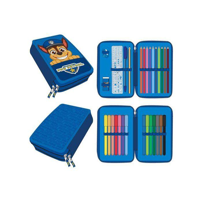 Drievoudige etui Paw Patrol - CERDÁ LIFE'S LITTLE MOMENTS - 12,5x19,5x4,5 cm - Ritssluiting - Polyester