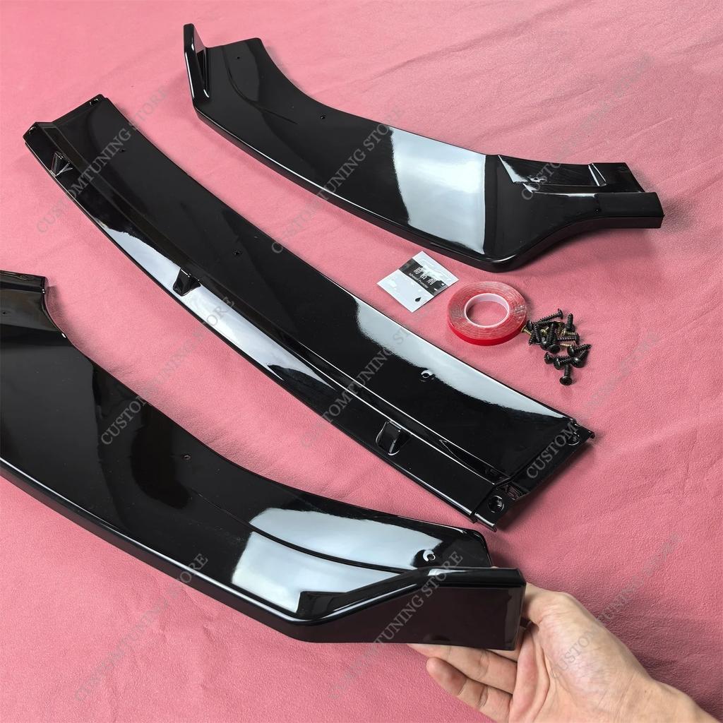 For Ford Focus MK3 ST 2012-2014 Pre-Facelift Gloss Black Front Bumper Lip Spoiler Splitter Diffuser Retrofit Bodykits Tuning