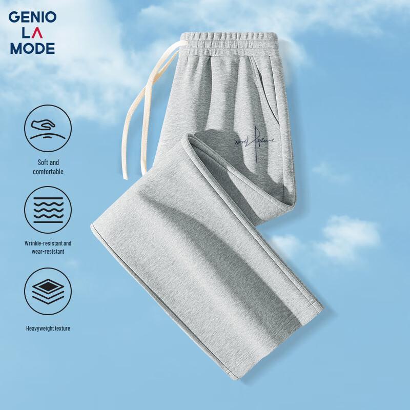 

GENIOLAMODE Men s Loose Straight-Leg Print Casual Pants M
