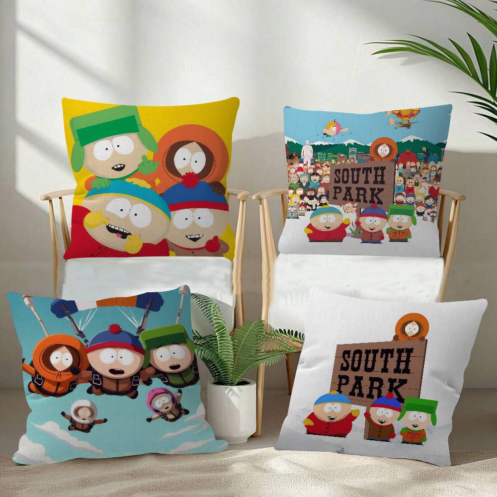 Cartoon SSouth cute PPark Cushion Cover Inches Farmhouse Decor Home Throw Pillow Covers for Couch Decorations