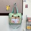 Make-up Bag New Contrasting Color Cartoon Cute Tote Bag Large Capacity Trendy Messenger Bag Portable Student Tote