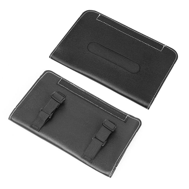 Einfacher Haken/Gurt Universal Auto Taschentuchhalter PU Leder Hängender Papierhandtuchclip Rücksitz Taschentuchbox Autoinnenzubehör