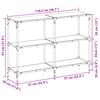 Console Table with Transparent Glass Top 118.5 x 30 x 81 cm Steel