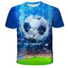 Maglietta con stampa 3D di calcio Kawaii Maglietta per bambini Girocollo Moda estiva Maglietta per ragazzo Ragazza Sport allentata unisex Magliette per abbigliamento per bambini