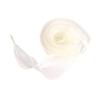 Organza Chiffon Lace Shoelaces with Pearl Buckle - Ballet Style, Off-White, Korean Inspired
