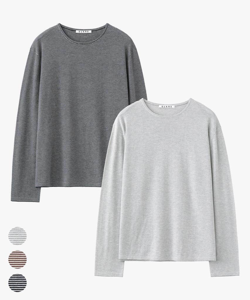 SUARE Cotton Modal St Sleeve Knit - 3 Colors