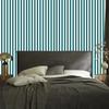 Wallpaper Stripes Turquoise, White and Light Gray for Living Room and Bedroom 50x1000