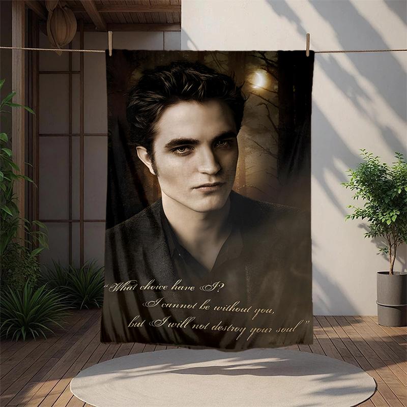 Edward Cullen Flannel Blanket Soft Warm All-Season Throw, Design for Camping, Car Travel, Hiking Sofa, Bed, Office Perfect Gift for Parties