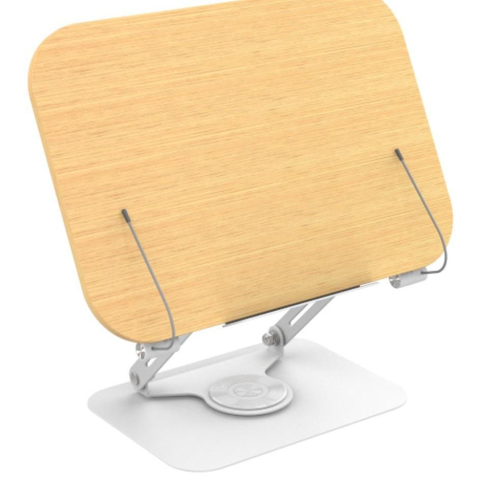 360-Degree Rotating Multi-Purpose Foldable Aluminum Alloy Bookend Comfortable Bookstand Bookshelf Table for Easy Reading